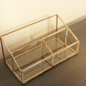 Copper Distressed Makeup Organizer